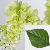 1 x RAW Customer Returns Briful Set of 3 Artificial Hydrangeas Artificial Flowers Like Real Spring Flowers Panicle Hydrangea, 73CM Green Decorative Flowers Artificial Branches for Flower Arrangement Home Resto Spring Decor - RRP €20.16