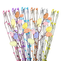 1 x Brand New Fadcaer 26pcs Artificial Easter Spray Vine with Eggs Berries Garland Branches Spring Floral Picks Stems Decorations Easter Egg Branch for DIY Floral Arrangement Spring Wreath Decoration - RRP €7.55