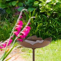 1 x RAW Customer Returns WILDLIFE FRIEND I bird bath standing on a rod, height 73cm - bird bath buttercup made of cast iron, frost-proof I bird bath, bird feeder for wild birds in the garden balcony - RRP €20.88