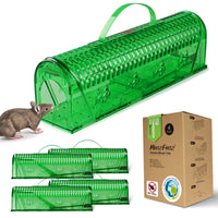 1 x RAW Customer Returns RatzFatz Premium Live Mousetrap Incl. Bait Station - Live Trap Mice Reusable Outdoor, Indoor, Small Animals, No Touch, Pet Safe, Green, 4 Pack - RRP €36.99