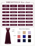 1 x RAW Customer Returns DRESSTELLS Women s Evening Dresses Long Chiffon Bridesmaid Dresses Wedding Dress Lace Dresses Burgundy XL - RRP €67.3