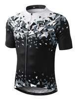 1 x RAW Customer Returns INBIKE Short Sleeve Cycling Jersey Men Women Cycling Jersey Shirt Jersey Breathable Quick Drying Functional Shirt for Cycling Sports Outdoor Activities Black White L - RRP €25.2