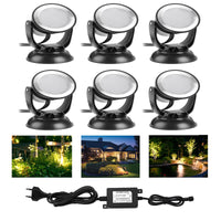 6 x Brand New CISLAN Low Voltage Landscape Lighting, 12V LED Warm White Landscape Lighting IP65 Waterproof Outdoor Spotlight Plug In Path Lighting for Garden Patio 6-Pack  - RRP €122.4