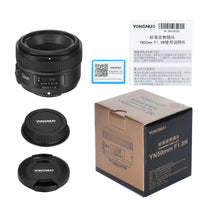 1 x RAW Customer Returns Yongnuo YN50 mm Nikon lens for DSLR cameras F 1.8, 58 mm, AF MF , black - RRP €122.0