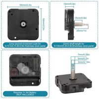 1 x RAW Customer Returns EEEKit Wall Clock Movement, High Torque Quartz Levitating Clock Movement Battery Operated for DIY Installation, Clock Replacement Mechanism with 12 Inch Long Spade Hands with 1 Pair of Hands 25mm Shaft  - RRP €21.17