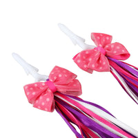 2 x Brand New AVASTA 1 Red Bow Bicycle Decoration Ribbon Handlebar Fringe Streamer Pink Bicycle Bell for Children s Bicycle Accessories - RRP €72.0