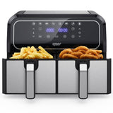 1 x RAW Customer Returns Innsky Dual Zone Hot Air Fryer 2 Chambers 8L, 8 Programs Hot Air Fryer Double, Airfryer with 2 Baskets, Hot Air Fryer without Oil, Dual Cook, Synchronize Ready Technology, Shake Mode - RRP €132.98