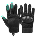 2 x Brand New URAQT Tactical Gloves, Full Finger Motocross Gloves Men s Racing Gloves with Carbon Fiber Knuckle Protector and 3-Finger Touchscreen Width-Adjustable Cuff Riding Gloves Outdoor Green-XL - RRP €30.72