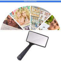 1 x RAW Customer Returns SunshineFace 5X Rectangular Magnifying Glass Handheld Magnifying Glass for Elderly Reading Hobby Repair Observation - RRP €13.99