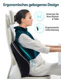 1 x RAW Customer Returns Travel Ease Ergonomic Lumbar Pillow, Memory Foam Back Support for Car Seat Office Chair, Backrest with Anti-Static Cover and Adjustable Double Straps, Black - RRP €39.99