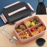 2 x Brand New Lunch Box for Adults with 4 Compartments - Leak Proof For Kids 1600ml Large Storage Box For Office, School, Nursery With Compartments Bread Box Bento Box - RRP €38.4