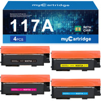 1 x RAW Customer Returns MYCARTRIDGE 117A toner Compatible for HP 117A Toner Set Replacement for color laser mfp 179fwg 179fnw 178nwg 178nw 150nw 150a Toner Pack of 4 - RRP €71.99