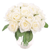 2 x RAW Customer Returns Famibay Artificial Flowers Roses White Rose Artificial Flowers 18 Heads Silk Flowers Bouquet 2 Pieces Bouquet Artificial Bridal Bouquet Wedding Bouquet Flower Arrangement for Home Garden Vase Wedding Bride - RRP €29.8