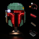 1 x RAW Customer Returns LED Lighting Kit Compatible with Lego Boba Fett Helmet No Model, Decoration LED Light Set Compatible with Lego 75277 Boba Fett Mask Collectible Creative Toy Gift - RRP €20.99