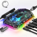 1 x RAW Customer Returns JSAUX RGB Docking Station for Steam Deck OLED ROG Ally Legion Go, 12 in 1 Steam Deck Dock with 4K 120Hz HDMI and DisplayPort Gigabit Etherne USB-C 3.2 USB-A 3.2 2.0, Support VRR, ALLM, HDR - HB1201S - RRP €95.03