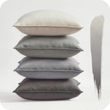 1 x RAW Customer Returns Topfinel 45x45 cushion cover grey set of 4 velvet gradient cushion covers cushion cover sofa cushion decorative cushion cover decoration for sofa bedroom living room balcony fluffy - RRP €29.99