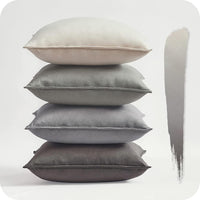 1 x RAW Customer Returns Topfinel 45x45 cushion cover grey set of 4 velvet gradient cushion covers cushion cover sofa cushion decorative cushion cover decoration for sofa bedroom living room balcony fluffy - RRP €28.99