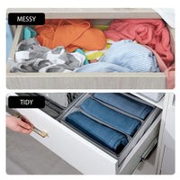 1 x Brand New ANTUREBAY 2 drawer organizer for wardrobes, foldable fabric storage boxes, organizer cabinet for drawers, wardrobe organization system for clothes, bras, socks, ties, etc. - RRP €20.4