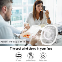 1 x RAW Customer Returns Techstuph USB Fan Quiet, Camping Fan, Three Wind Speeds, With Gradual Light Change Mini Fan for Camping, Desk, Home and Office - RRP €14.71