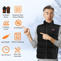 1 x RAW Customer Returns Jiyibidi Heated Vest for Men and Women, Electric Warm Clothes with 3 Adjustable Temperatures, Washable Winter Vest for Hunting Skiing Camping Without Battery  - RRP €27.22