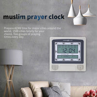 1 x RAW Customer Returns Tonysa 1pc Muslim Islamic Prayer Praying Azan Athan Alarm Wall Table Clock with Pen Decorative Clock for Home Office - RRP €48.0