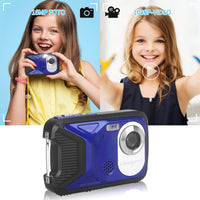 1 x RAW Customer Returns Heegomn Waterproof Digital Camera for Kids, 16MP Full HD 1080P, 8X Digital Zoom, Underwater Camera for Teens Beginners Blue  - RRP €43.55