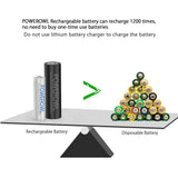 1 x RAW Customer Returns POWEROWL battery charger with AA battery 4 pieces AAA battery 4 pieces, battery charger for NI-MH NI-CD AA AAA C D battery, type C, micro USB quick charge - RRP €27.22