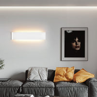 1 x RAW Customer Returns Indoor Wall Light 24W, Modern Up Down Bedroom 2880LM LED 6500K Cold White, For Living Room Stairs Corridor Wall Lamp 2 Pieces White  - RRP €46.22