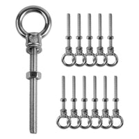 1 x RAW Customer Returns LALAGO 12 PCS. Eye Bolt Eye Bolts, 304 Stainless Steel M6 x 60mm Eye Bolts, M6 Eye Bolt Screw Hooks, Screw Bolts - RRP €21.99