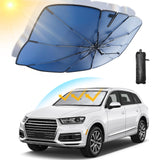 1 x RAW Customer Returns Car Sunshade, 360 Rotation Foldable Car Sunshade Interior Windshield, Blocks UV Rays Protection Umbrella Car Sunshade 120cm x 65cm  - RRP €18.99