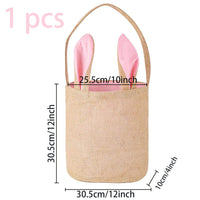 2 x RAW Customer Returns YGCHEN Easter bag jute bag rabbit children s Easter nests to fill Easter baskets gift bags candy bag with rabbit ears for Easter eggs, cookies, candies - RRP €30.22