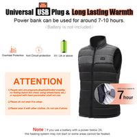 1 x Brand New AFUNSO Heated Vest for Men Women, Winter Lightweight Motorcycle Heated Jacket USB Electric Temperature Control with Heated Collar Battery Not Included 5V 2A Output or Above  - RRP €40.51