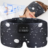 1 x RAW Customer Returns LC-dolida Sleep Mask with Bluetooth V5.4 Headphones, 100 Anti-Light Sleep Mask, Ultra Soft and Comfortable Washable Sleeping Eye Mask Blindfold for Sleeping - RRP €25.64