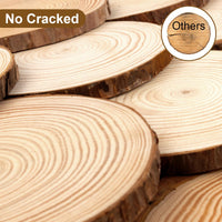 1 x RAW Customer Returns Philorn 10pcs wooden discs 13-14cm diameter, tree discs for crafts, wooden disc coasters for crafts, rustic wooden panels natural with bark for DIY, decoration, wedding, Christmas - RRP €17.12