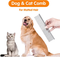 14 x Brand New Stainless Steel Pet Comb, Large and Medium Size Pet Comb Cats Fur Detangling Pet Tool - RRP €252.0