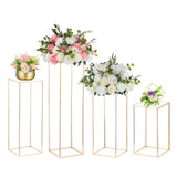 1 x RAW Customer Returns Nuptio Gold Vase for Wedding Centerpieces - 2 Pieces 60cm Tall Metal Vases Stand Display for Birthday Party Tables Elegant Wedding Decorations in Bulk Geometric Rack Column - RRP €101.29