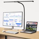 1 x RAW Customer Returns Woputne 60CM LED Desk Lamp, 860LM Double Head Desk Lamps, Super Wide Bright, 30 Lighting Modes, Flexible Gooseneck, Clampable Desk Lamp for Study, Office, Crafts - RRP €24.85