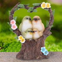 1 x RAW Customer Returns HIAME Garden Decoration Figures Solar Rust Garden Decoration for Garden, Garden Figures Solar Illuminated Love Heart Bird Sculpture Ornaments for Outdoors, Resin Sculpture Animal Statues Figures with Solar Light C  - RRP €30.04