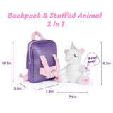 5 x Brand New Blenori backpack children s cuddly toy unicorn removable plush toy backpack girls 2-5 years, children s backpack with unicorn backpack pendant, a beautiful gift box - RRP €151.2