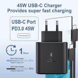 1 x RAW Customer Returns USB C Charger 45W Fast Charger for Samsung Galaxy S24, S24 , S23 , S22 , S23 S24 Ultra, S21 FE, S20, Note10 , Galaxy Tab S9, S9 , S9 Ultra, Tab S8, S8 , S7 FE, with 5A Type-C Charging Cable 2M - RRP €19.14