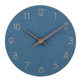 1 x RAW Customer Returns ACCSHINE MDF Wooden Wall Clock Without Ticking Noise Silent Modern 30cm Quartz Large Battery Operated Wall Clock Easy to Read for Room Home Kitchen Bedroom Office School Blue  - RRP €24.99