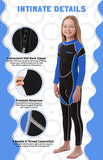 1 x RAW Customer Returns Yikayin Children s Wetsuit Long, 2.5 mm Wetsuit Boys Girls Back Zip, Neoprene Children s Thermal for Swimming, Diving, Snorkeling, Surfing, SUP - Blue M - RRP €46.99