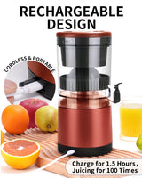 1 x RAW Customer Returns Lemon Squeezer Electric Orange Squeezer Portable USB Charging Juicer Juicer for Orange, Lemons, Citrus Fruits - RRP €45.98