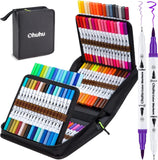 1 x RAW Customer Returns Ohuhu Felt Tip Pens 160 Colors, Dual Brush Pen Watercolor Marker Pens Set for Kids and Adults for Journal, Calligraphy, Manga, Coloring Books and Handlettering, Maui Carrying Case - RRP €47.59