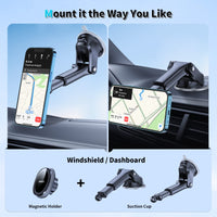 1 x RAW Customer Returns APPS2Car Car Phone Holder MagSafe Phone Holder Car Phone Holder Car Magnet Suction Cup Windshield, Universal Magnetic Car iPhone Holder, Compatible with iPhone 15 14 13 12 - RRP €21.25