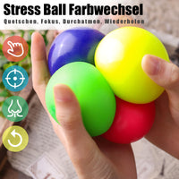 1 x RAW Customer Returns Koogel Birthday Gifts Pack of 4 Stress Balls, Anti Stress Balls 6.3 cm Squeeze Ball Stress Relief Toy for Children Adults Birthday Gifts Kneading Ball Color Changing - RRP €19.2