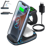 1 x RAW Customer Returns KIMILAR Foldable 3 in 1 Wireless Charger, Wireless Charger Compatible with iPhone 14 13 12 11 Pro Max Plus XR XS, Charging Station Compatible with iWatch 8 7 6 5 4 3 2 SE Ultra Airpods 3 2 pro 2 - RRP €34.2