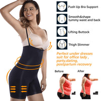 1 x Brand New  MD Women Tummy Control Shapewear Body Butt Lifter Full Body Shaper for Clothes Open Bust Thigh Waist Slimmer Trainer - RRP €24.0