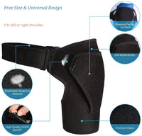 1 x RAW Customer Returns Shoulder Brace with Pressure Pad for Men and Women, Adjustable Shoulder Support for Torn Rotator Cuff, Tendonitis, Dislocation, Fits Right or Left Shoulder - RRP €18.5