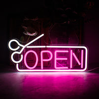 1 x RAW Customer Returns Open Neon Sign for Wall Decoration, Open LED Sign, Open neon light lettering with USB powered for Bar, Salon, Hotel, Shop, Club - RRP €39.05